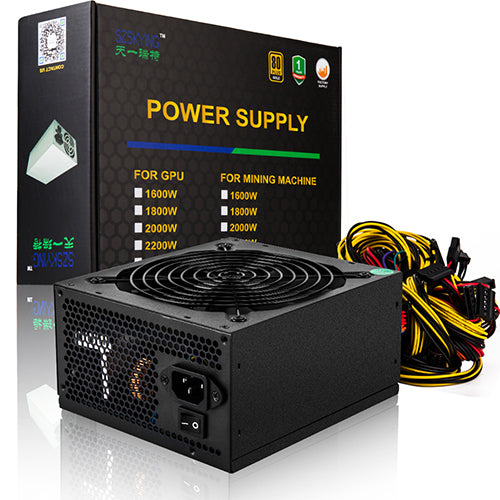 ATX PC Power Supply 1800W Black Cover 220V For Gaming Case SKPS1800